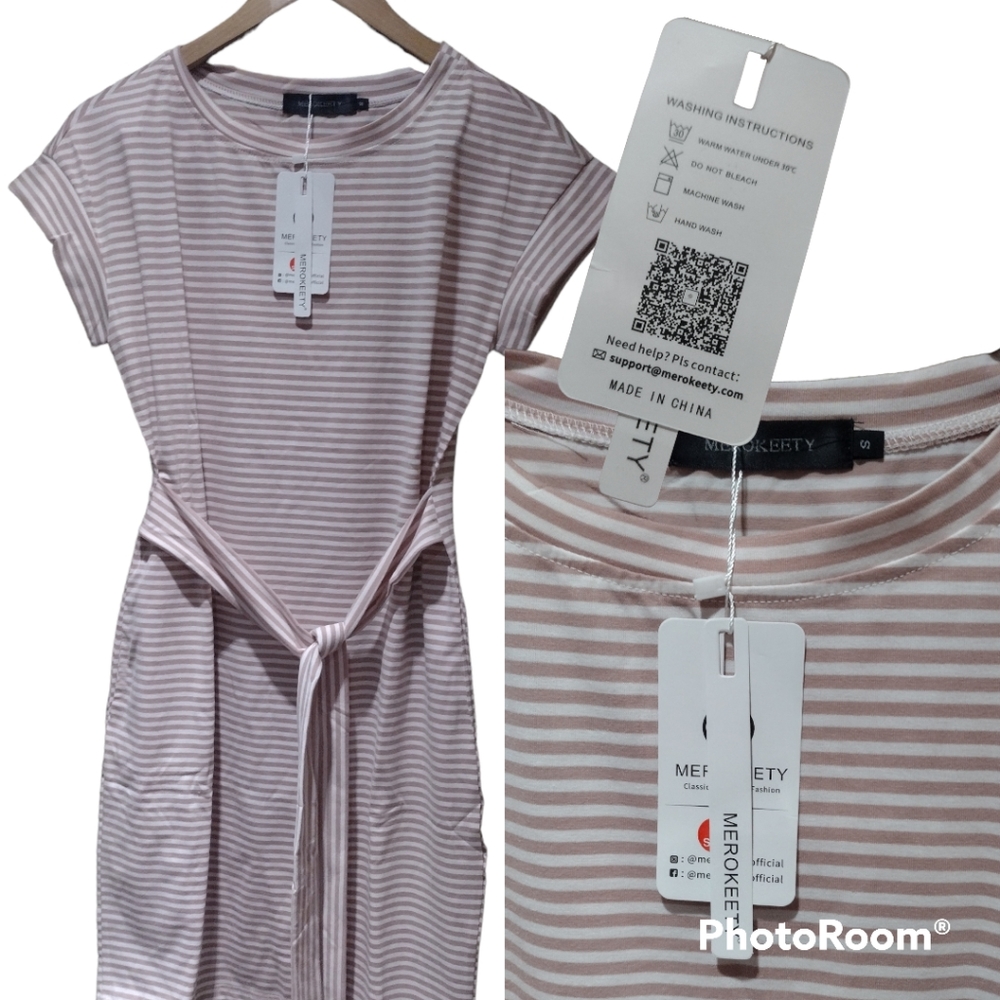 Belted T-shirt Dress